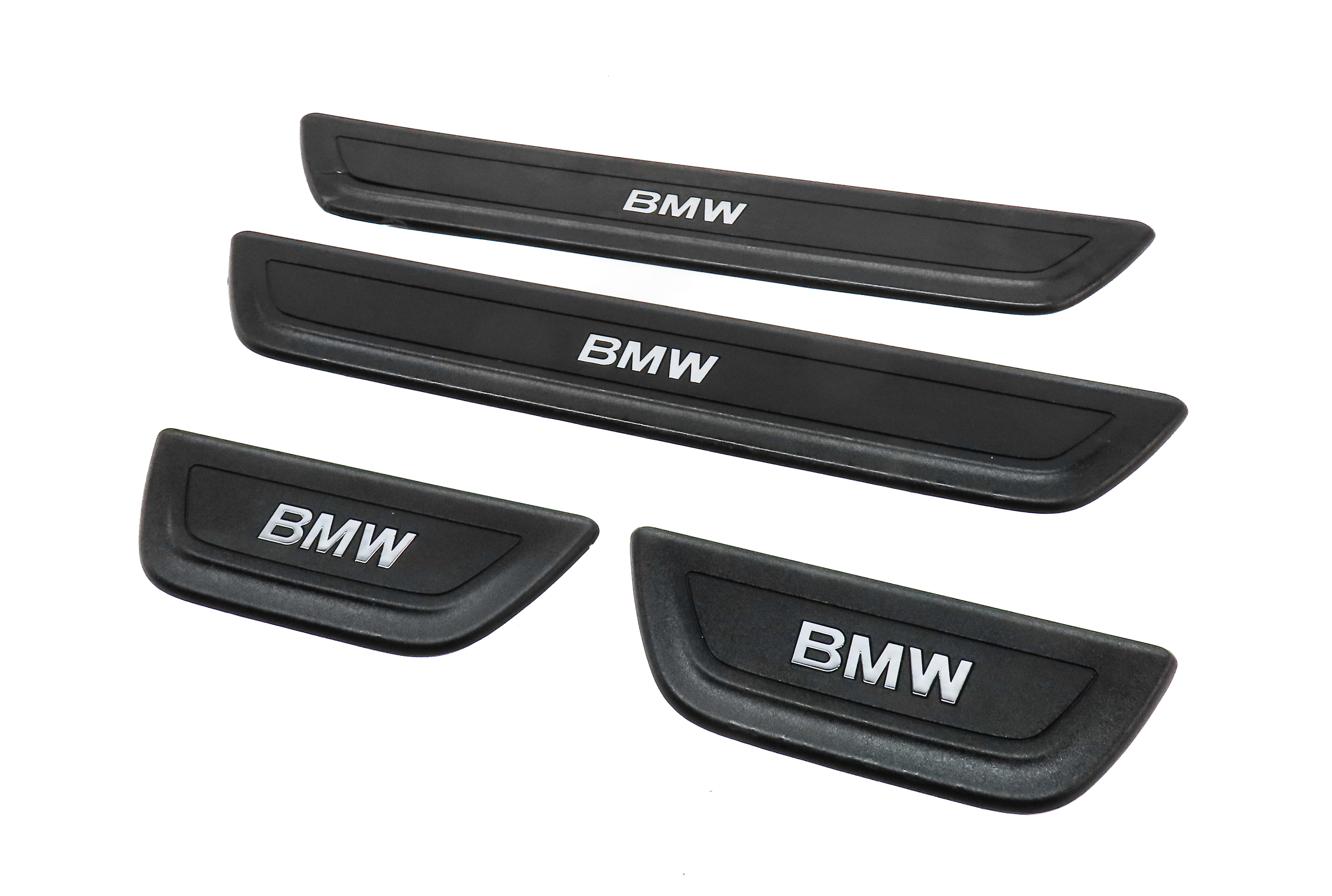14 BMW X3 (F25) FRONT & REAR LEFT & RIGHT DOOR LOGO SILL TRIM SCUFF PLATE SET/4 — exact item pictured